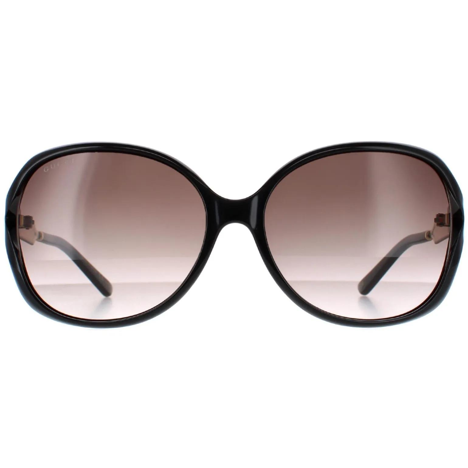 Gucci Sunglasses 0076S 002 Black Gold Grey Gradient
