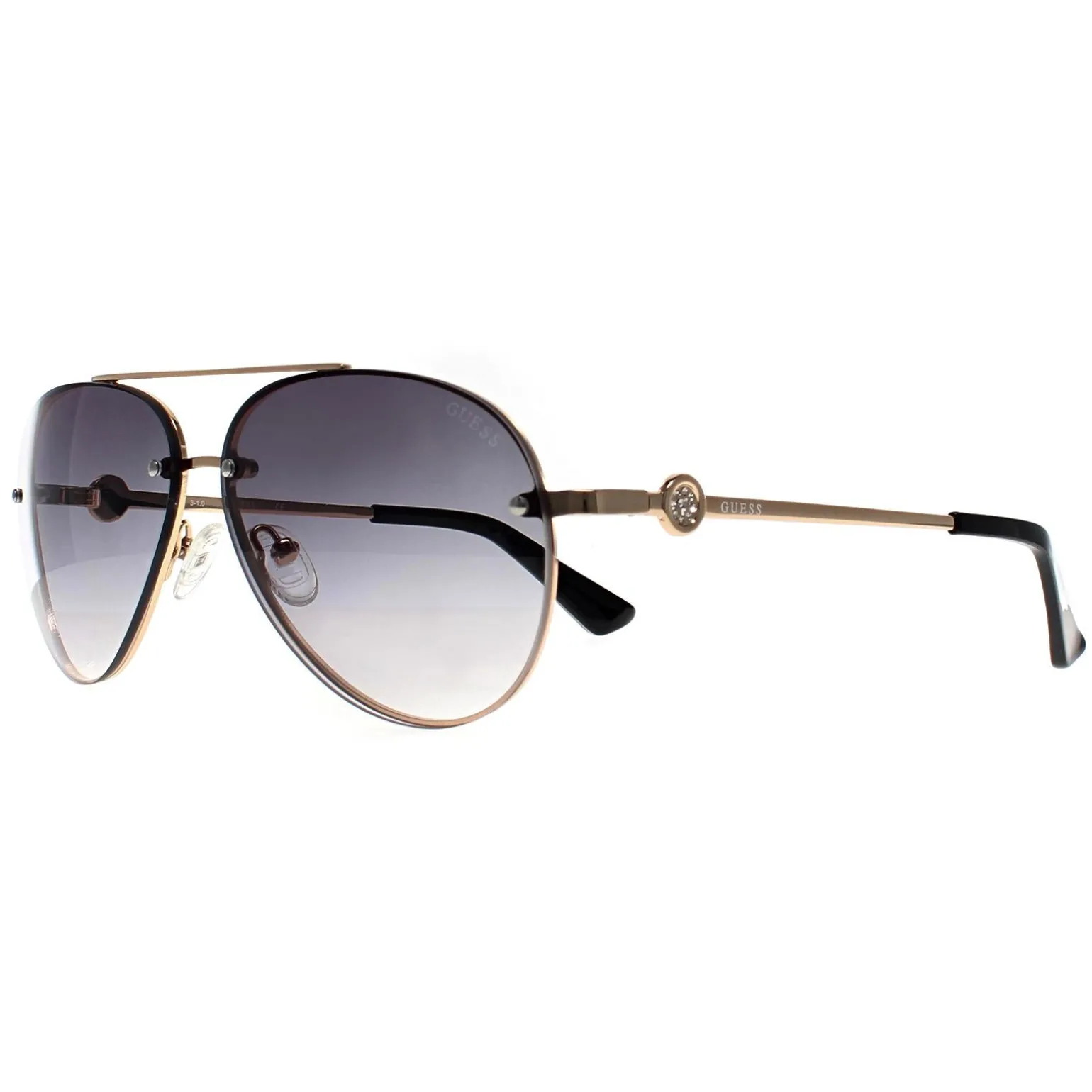Guess Sunglasses GF6107 32B Gold Grey Gradient