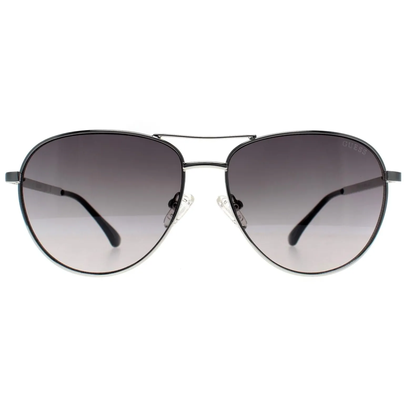 Guess Sunglasses GF6157 10B Shiny Light Nickeltin Grey Gradient