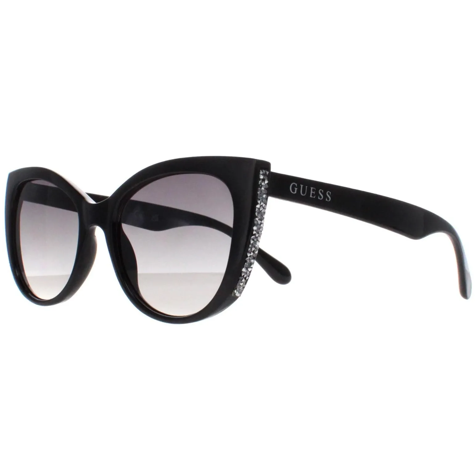 Guess Sunglasses GF0422 01B Shiny Black Smoke Gradient
