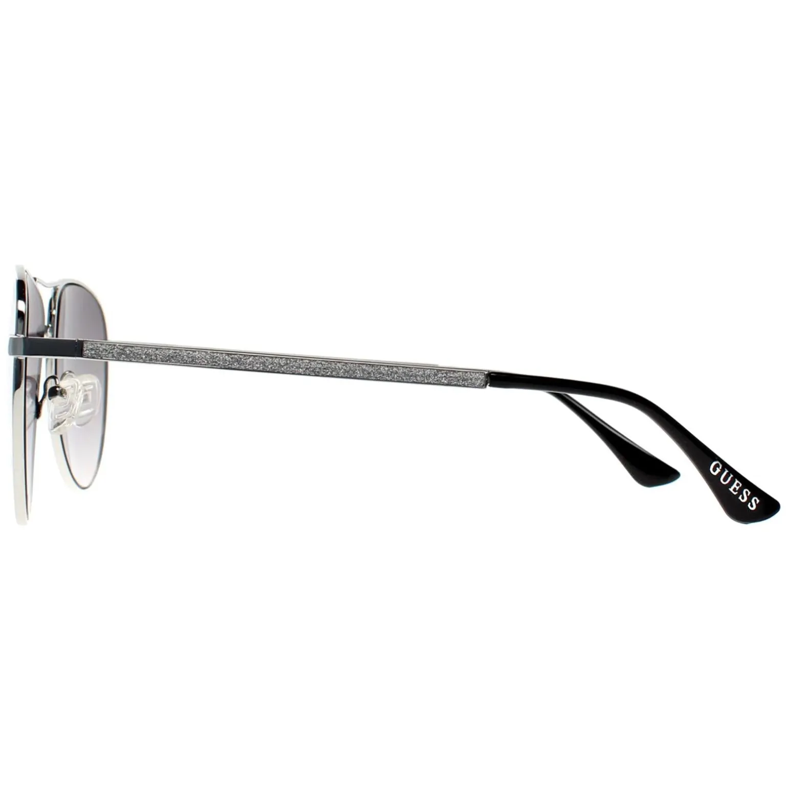 Guess Sunglasses GF6157 10B Shiny Light Nickeltin Grey Gradient