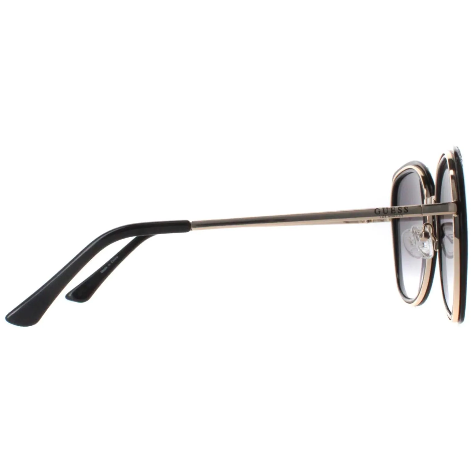 Guess Sunglasses GF0381 01B Shiny Black Smoke Gradient