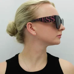 Guess Sunglasses GF6118 01B Shiny Black Smoke Gradient