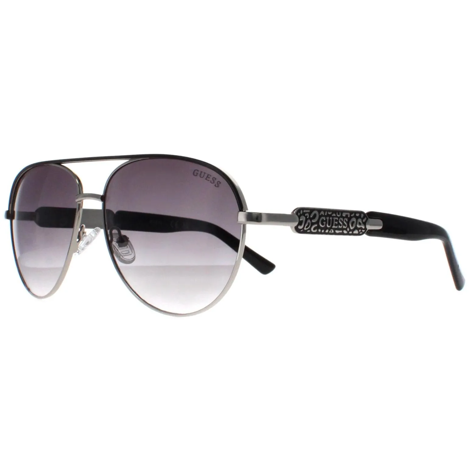 Guess Sunglasses GF0287 06B Silver Black Grey Gradient