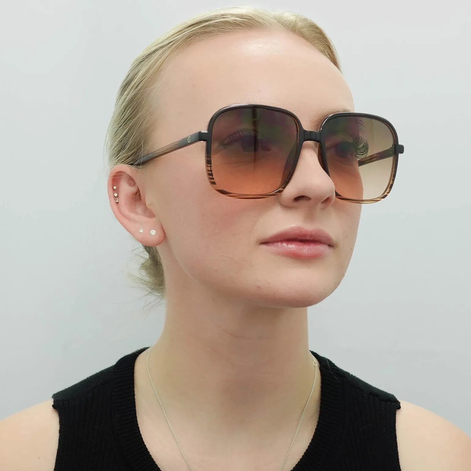Guess Sunglasses GF6146 45F Brown Brown Gradient
