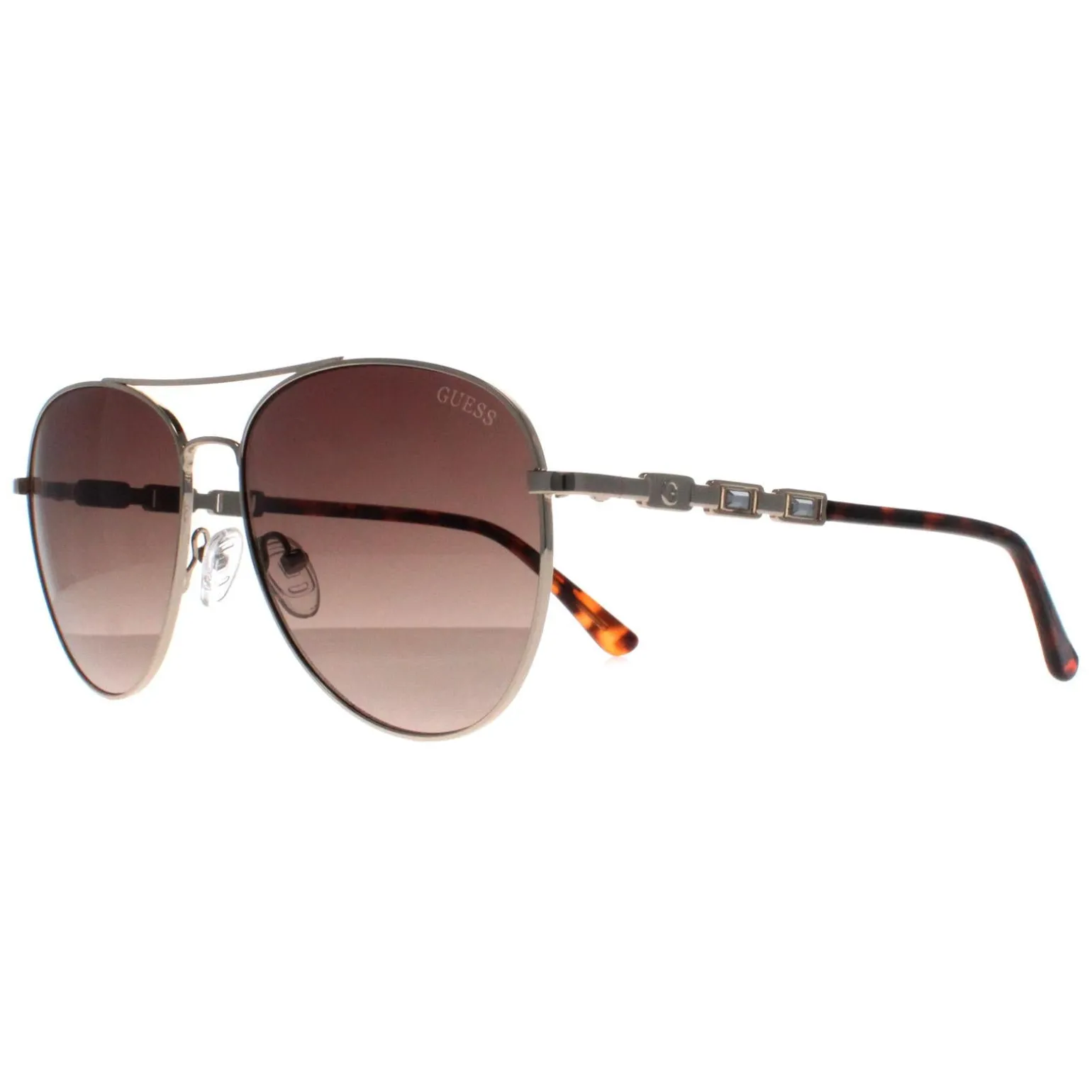 Guess Sunglasses GF6143 32F Silver Brown Gradient