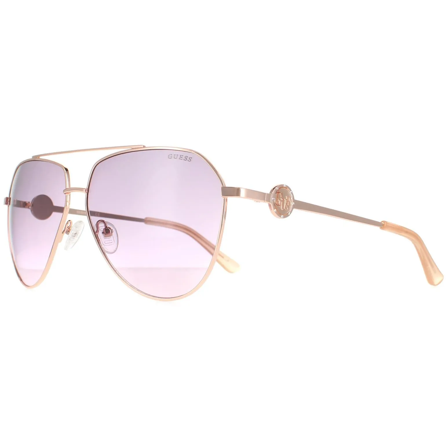 Guess Sunglasses GF6140 28T Shiny Rose Gold Bordeaux Gradient