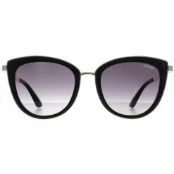 Guess Sunglasses GU7491 01B Shiny Black Gold Grey Gradient