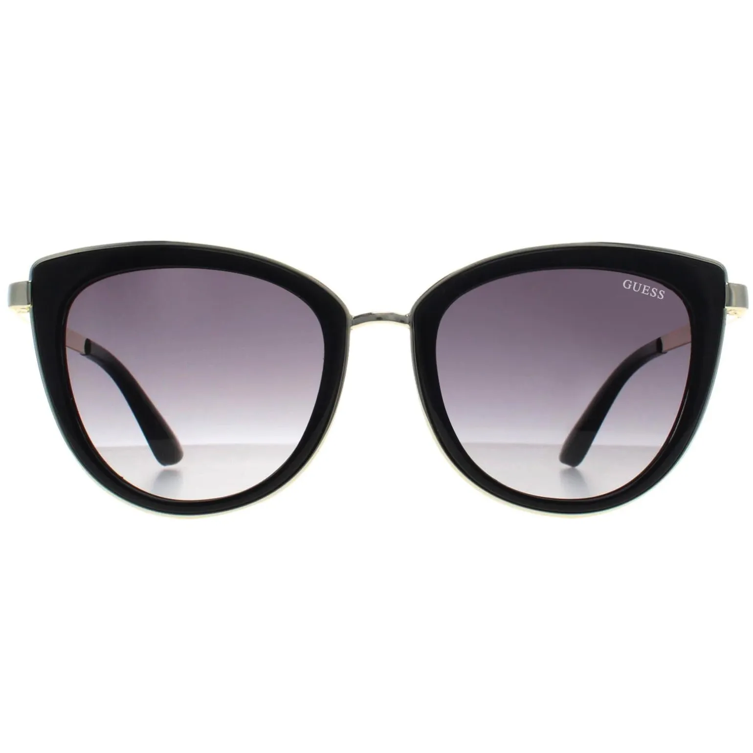 Guess Sunglasses GU7491 01B Shiny Black Gold Grey Gradient