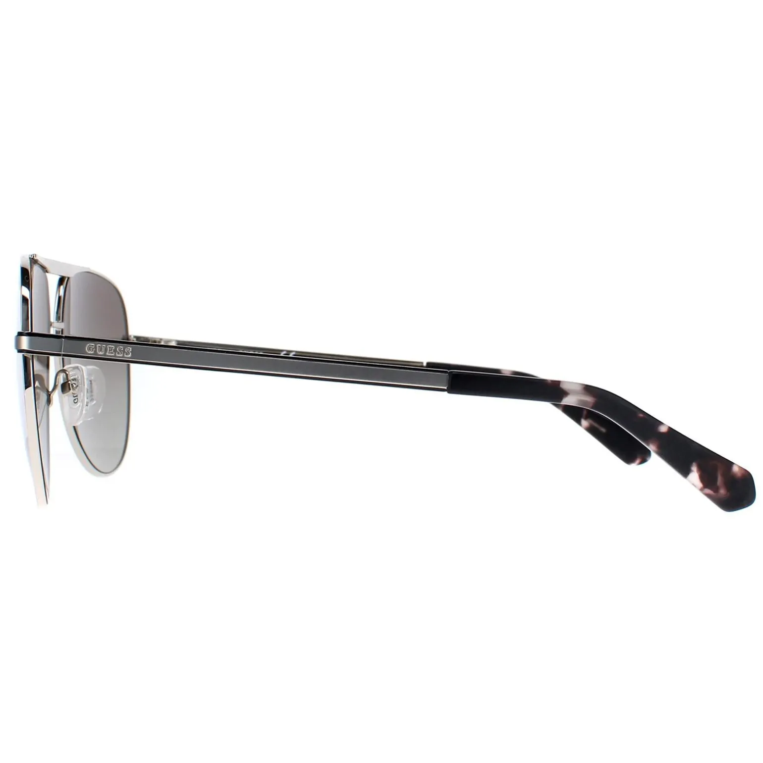 Guess Sunglasses GU00027 10B Shiny Light Nickeltin Smoke Gradient