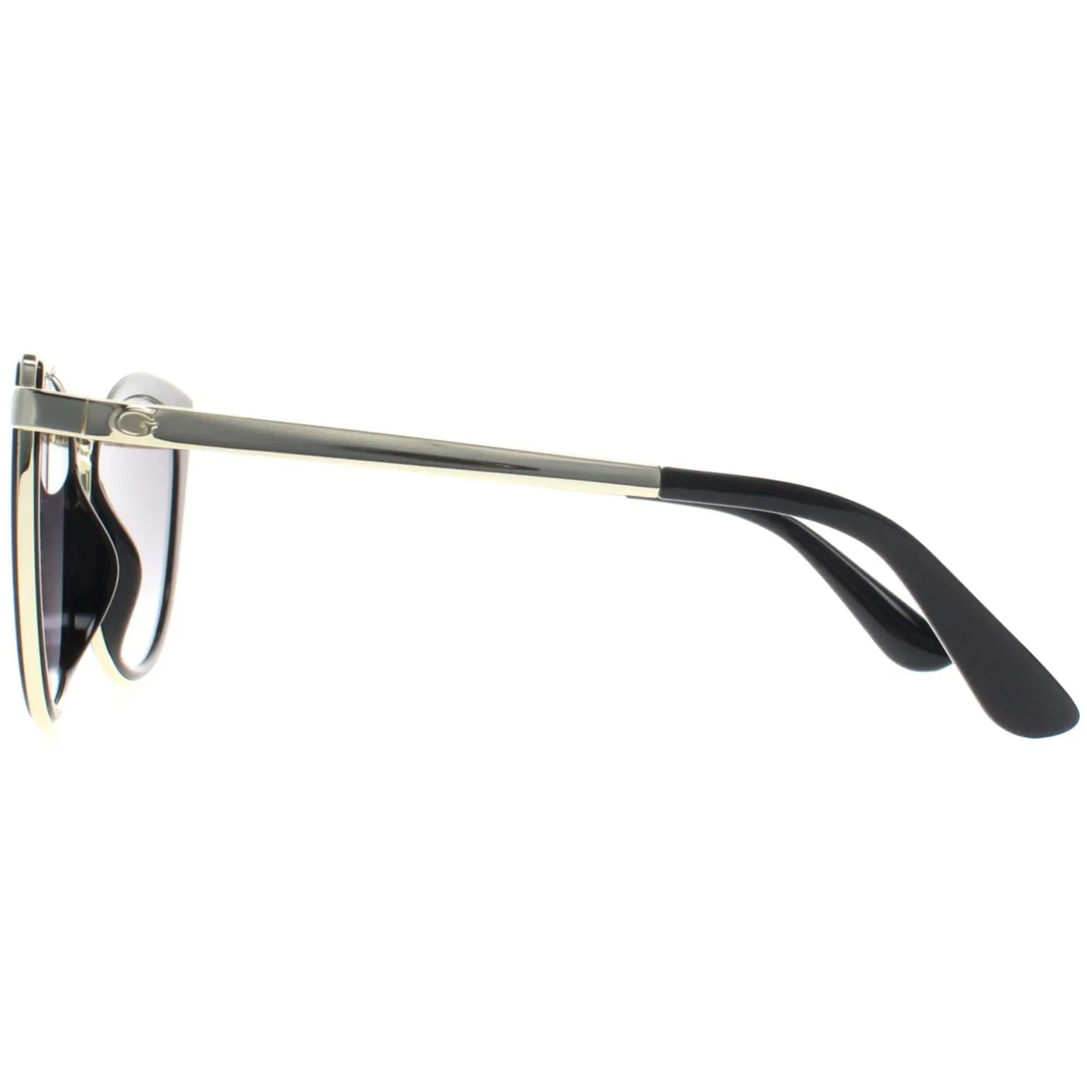 Guess Sunglasses GU7491 01B Shiny Black Gold Grey Gradient