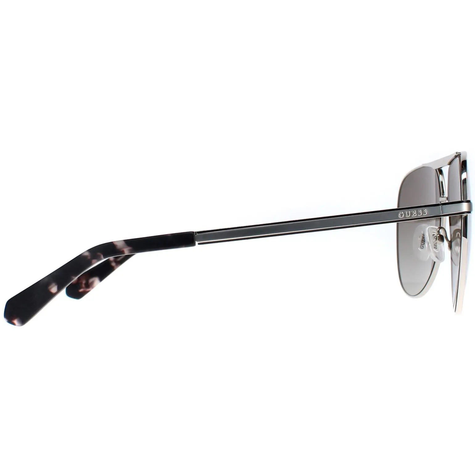 Guess Sunglasses GU00027 10B Shiny Light Nickeltin Smoke Gradient