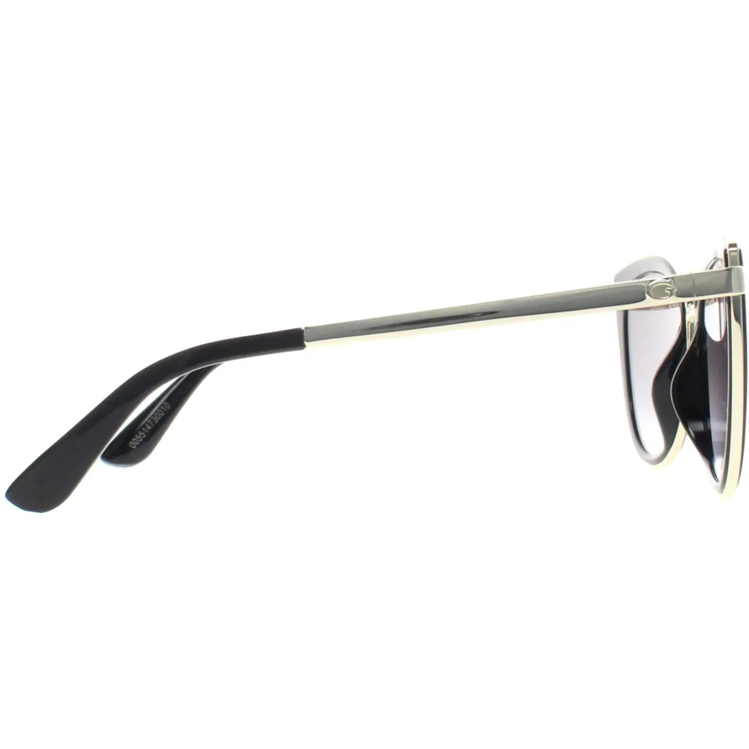 Guess Sunglasses GU7491 01B Shiny Black Gold Grey Gradient