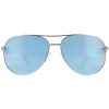Guess Sunglasses GU7295 06X Shiny Dark Nickeltin Blue Mirror