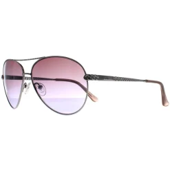 Guess Sunglasses GU7470-S 10Z Shiny Silver With Crystal Stones Violet