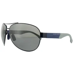 Hugo Boss Sunglasses 0915 1XS 6H Blue Grey Silver Mirror Polarized