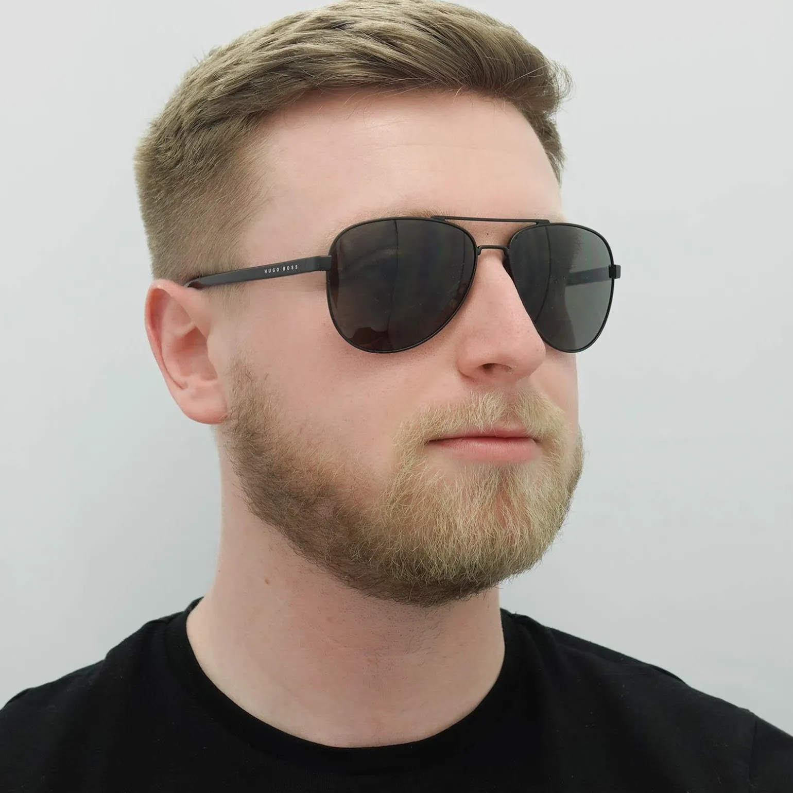 Hugo Boss Sunglasses BOSS 0761/S 10G NR Matte Black Grey