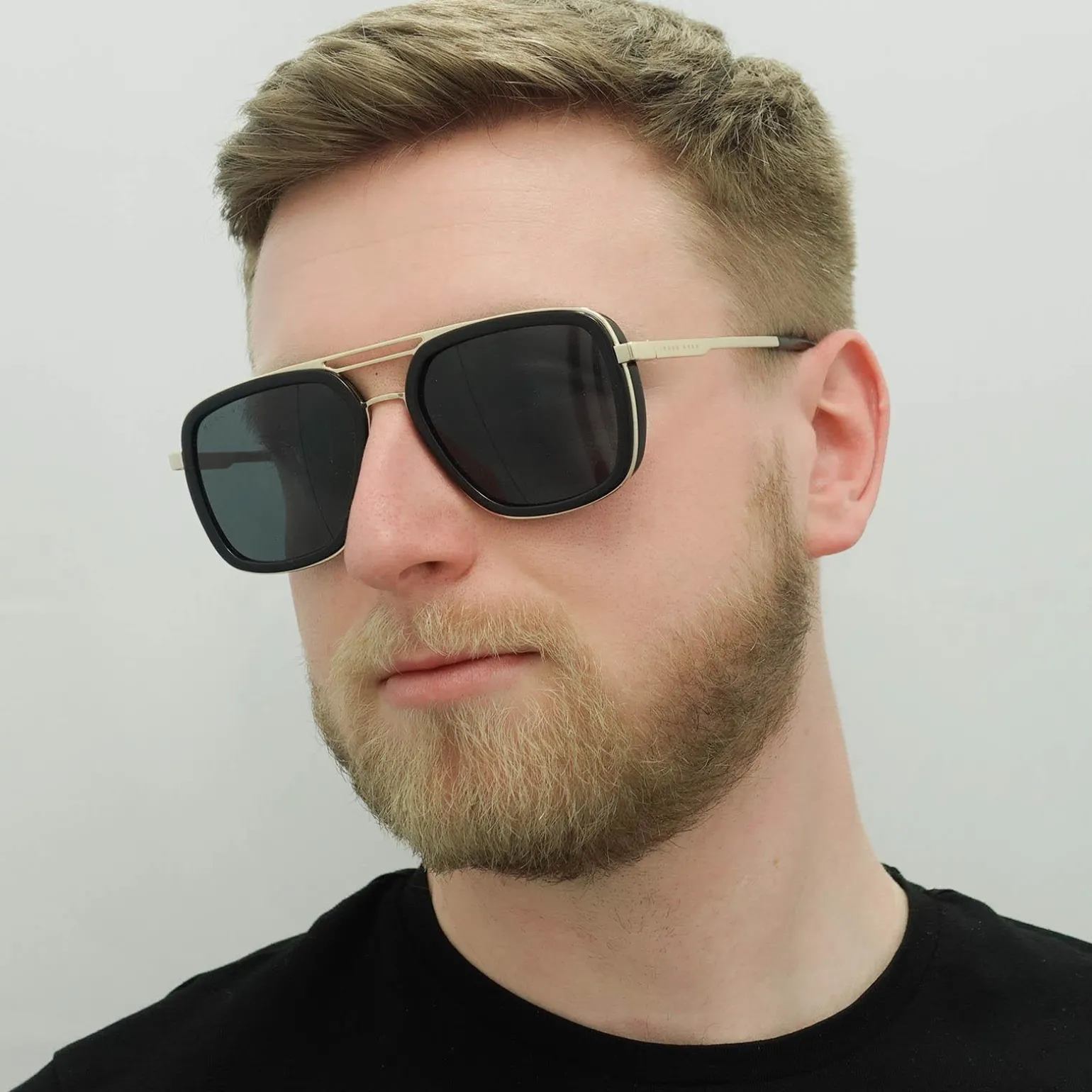Hugo Boss Sunglasses BOSS 1235/S 807 IR Black Gold Grey