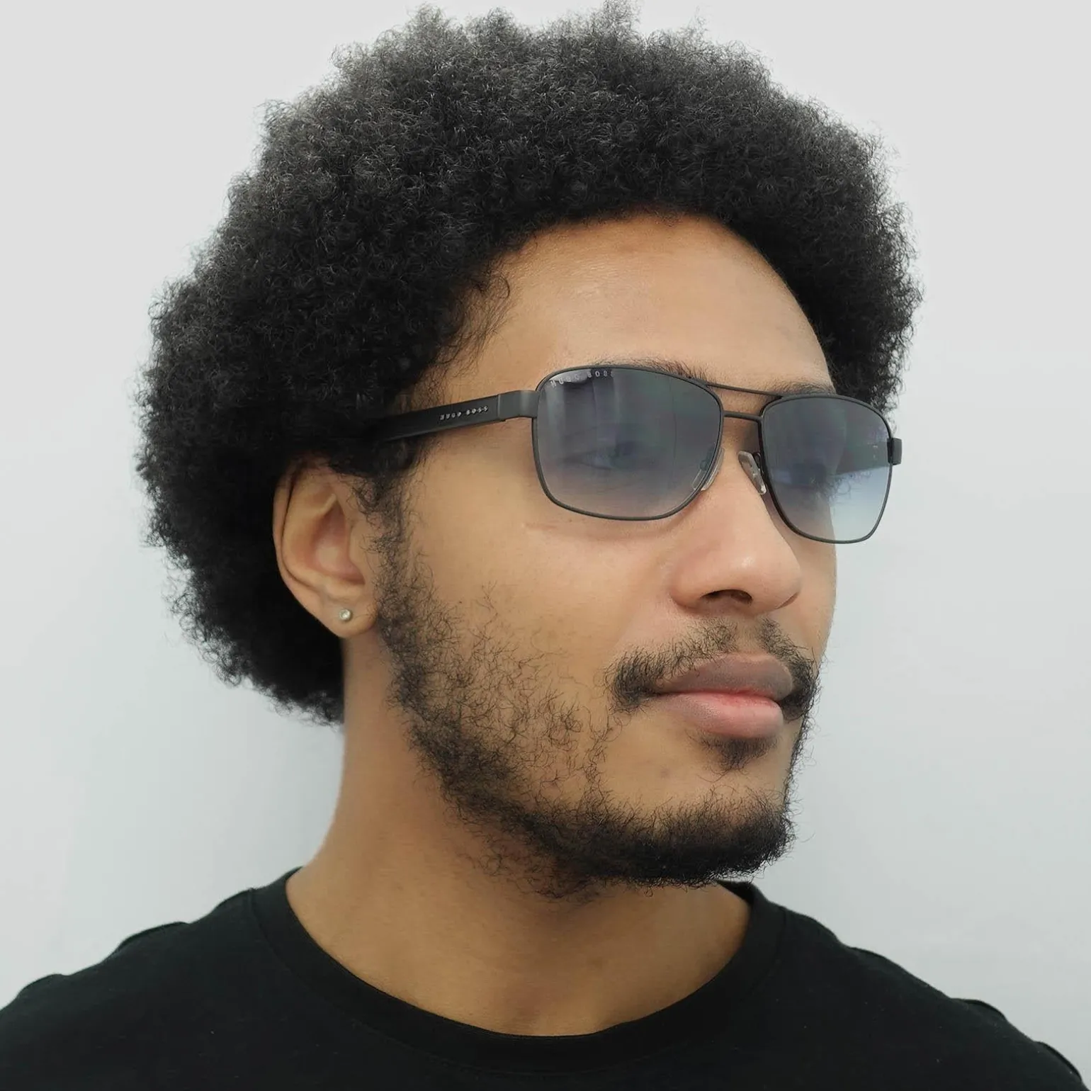 Hugo Boss Sunglasses BOSS 1240/S 003/08 Matte Black Blue Gradient