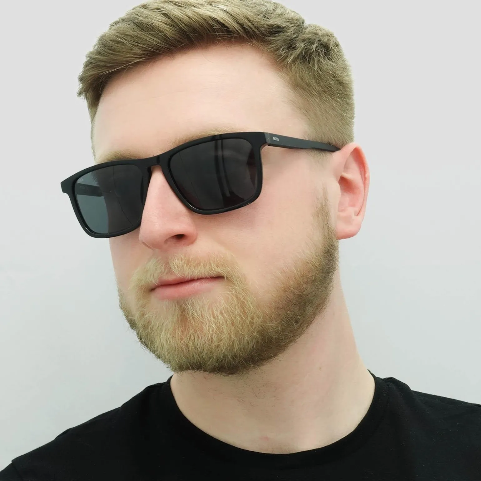 Hugo Boss Sunglasses 0921/S 807 IR Black Grey Blue