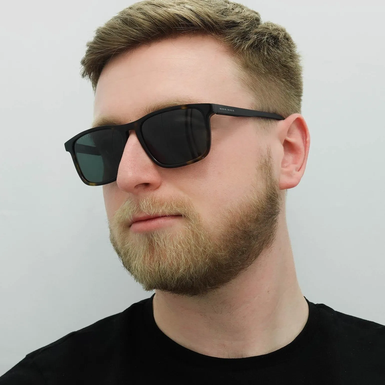 Hugo Boss Sunglasses 0921/S 086 QT Dark Havana Green