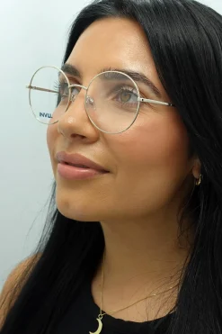 INVU Glasses Frames B3117 B White Gold Men Women