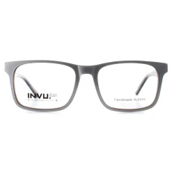 INVU Glasses Frames B4008 C Silver Petrol Men Women