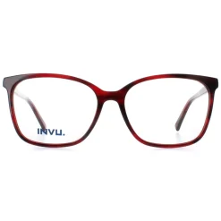 INVU Glasses Frames B4107 C Transparent Burgundy Women