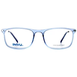 INVU Glasses Frames B4135 C Transparent Blue Dove Silver Men Women