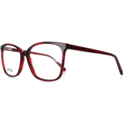 INVU Glasses Frames B4107 C Transparent Burgundy Women