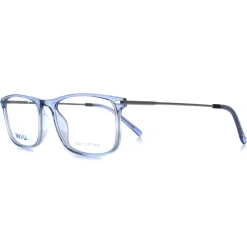 INVU Glasses Frames B4135 C Transparent Blue Dove Silver Men Women