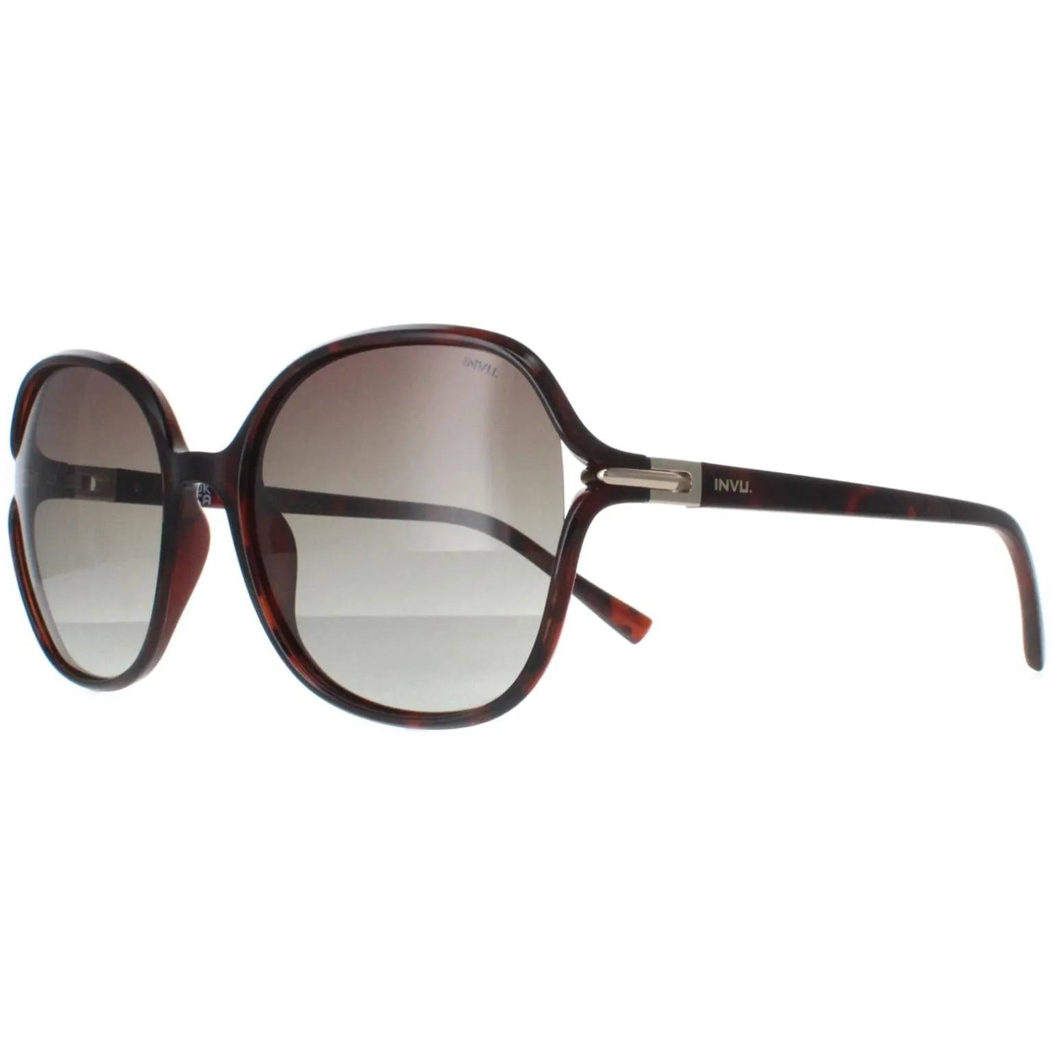 INVU Sunglasses B2114 B Warm Demi Brown Tortoise Brown Polarized