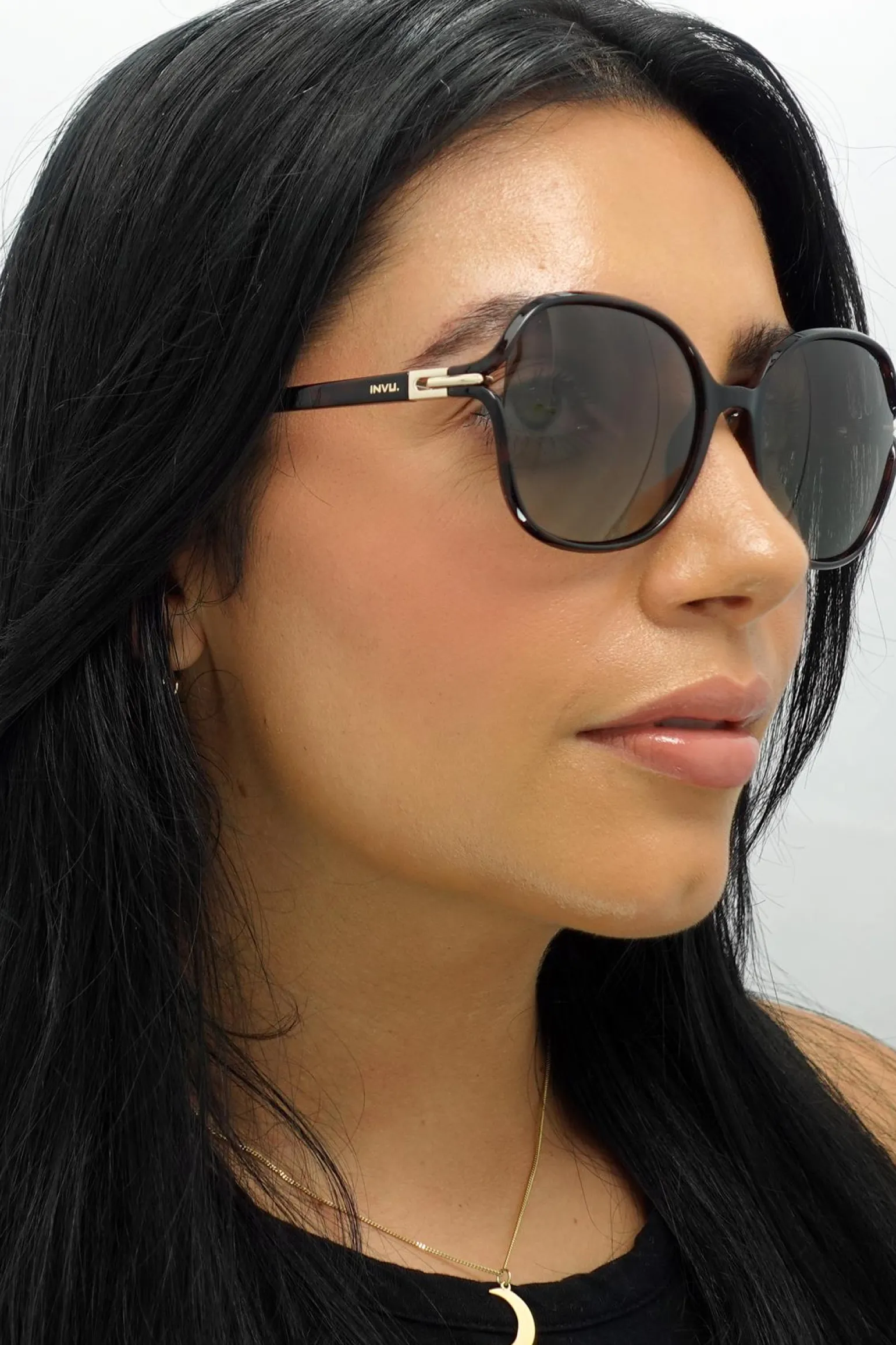 INVU Sunglasses B2114 B Warm Demi Brown Tortoise Brown Polarized