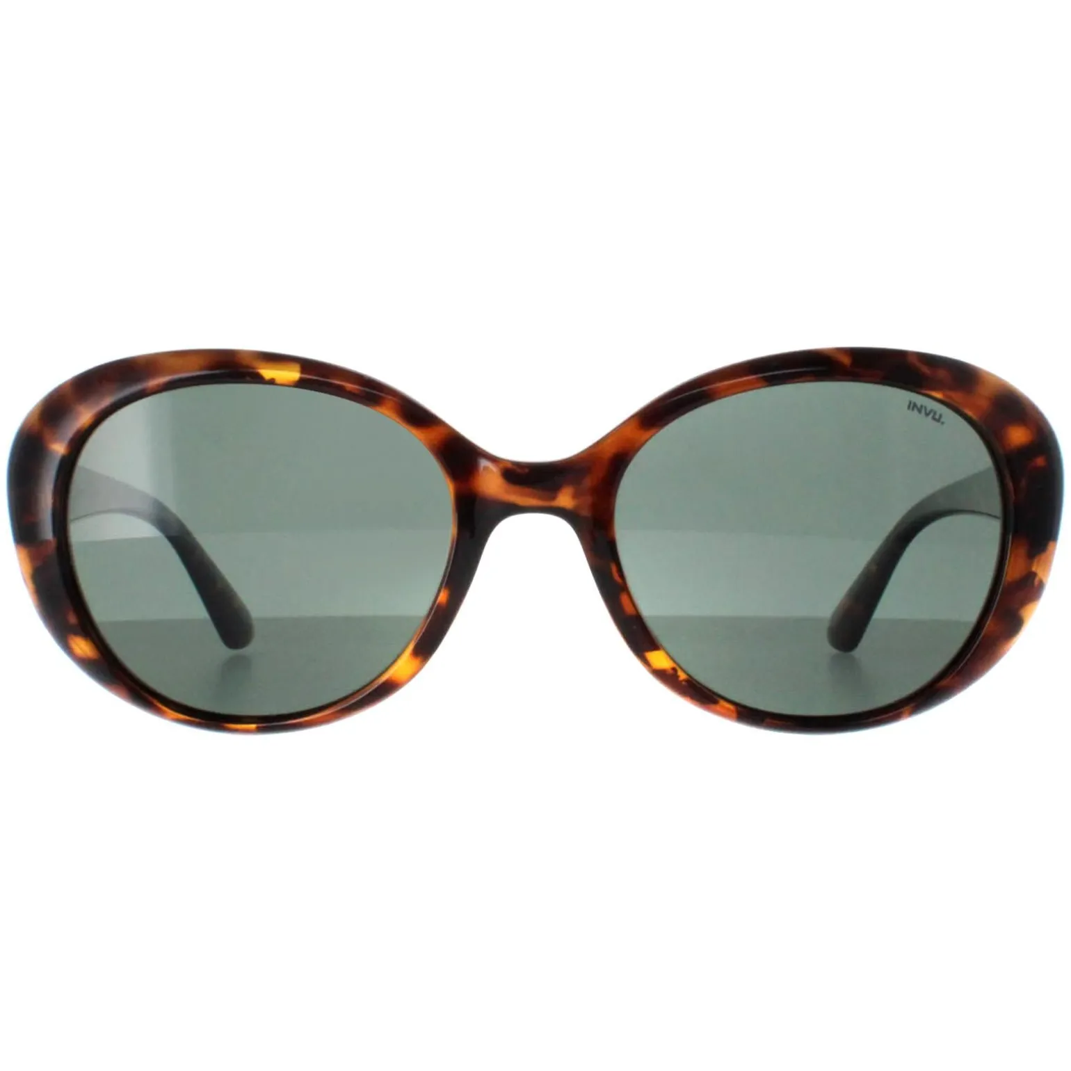 INVU Sunglasses B2022 E Demi Tortoise Brown Green Polarized