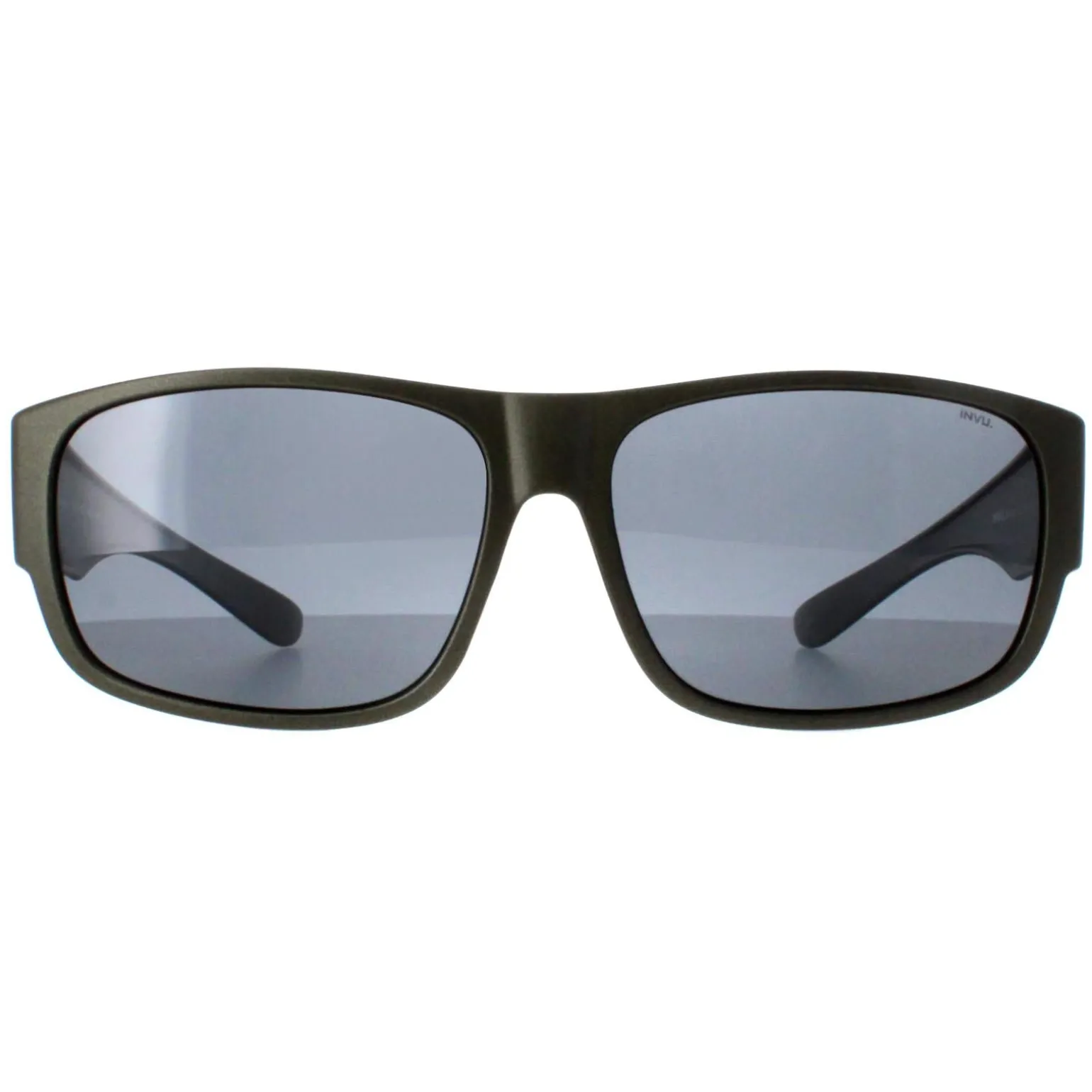 INVU Sunglasses E2601 E Matte Olive Metallic Grey Polarized