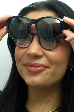 INVU Sunglasses E2102 F Transparent Blue Blue Polarized