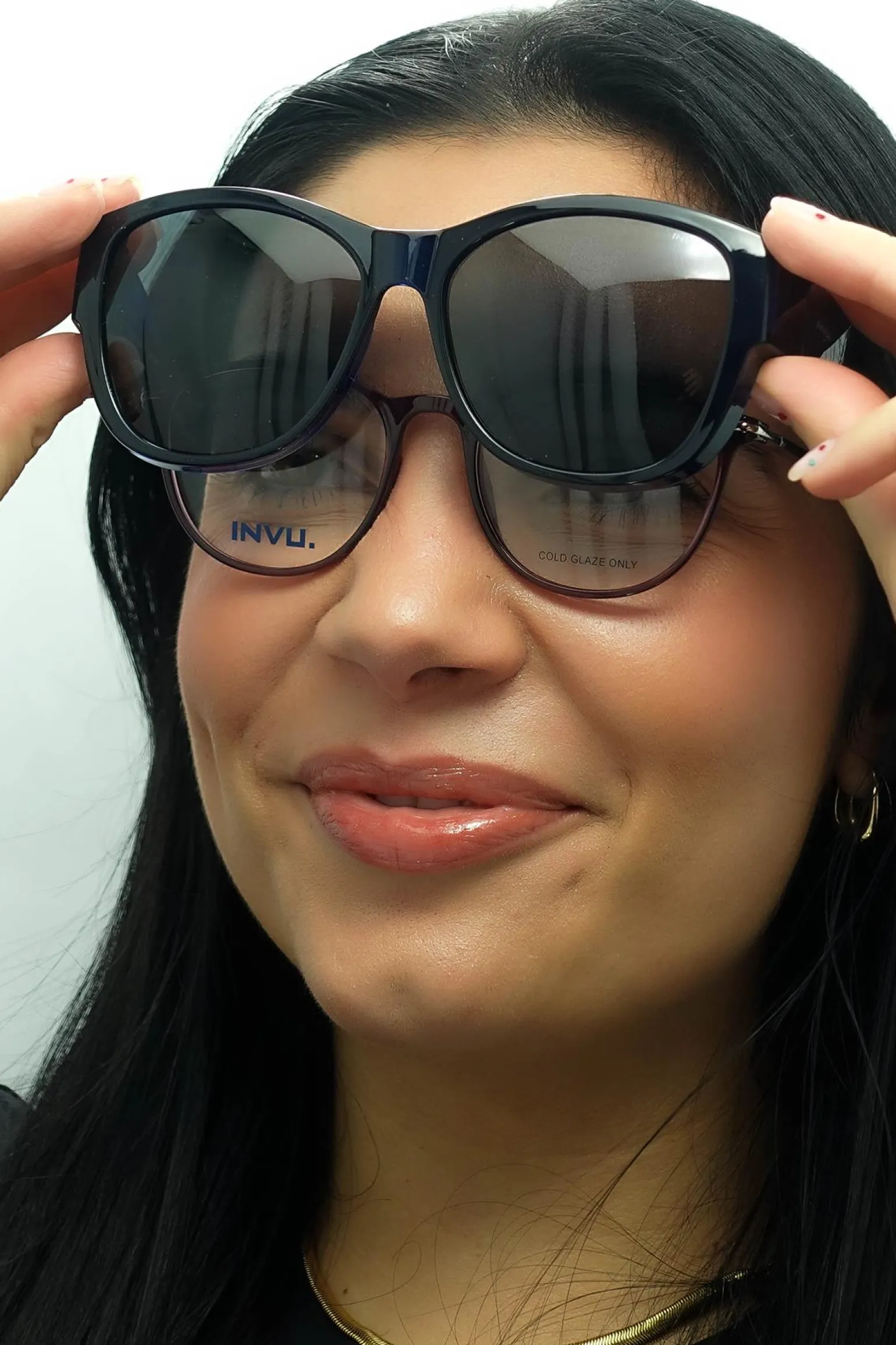 INVU Sunglasses E2102 F Transparent Blue Blue Polarized