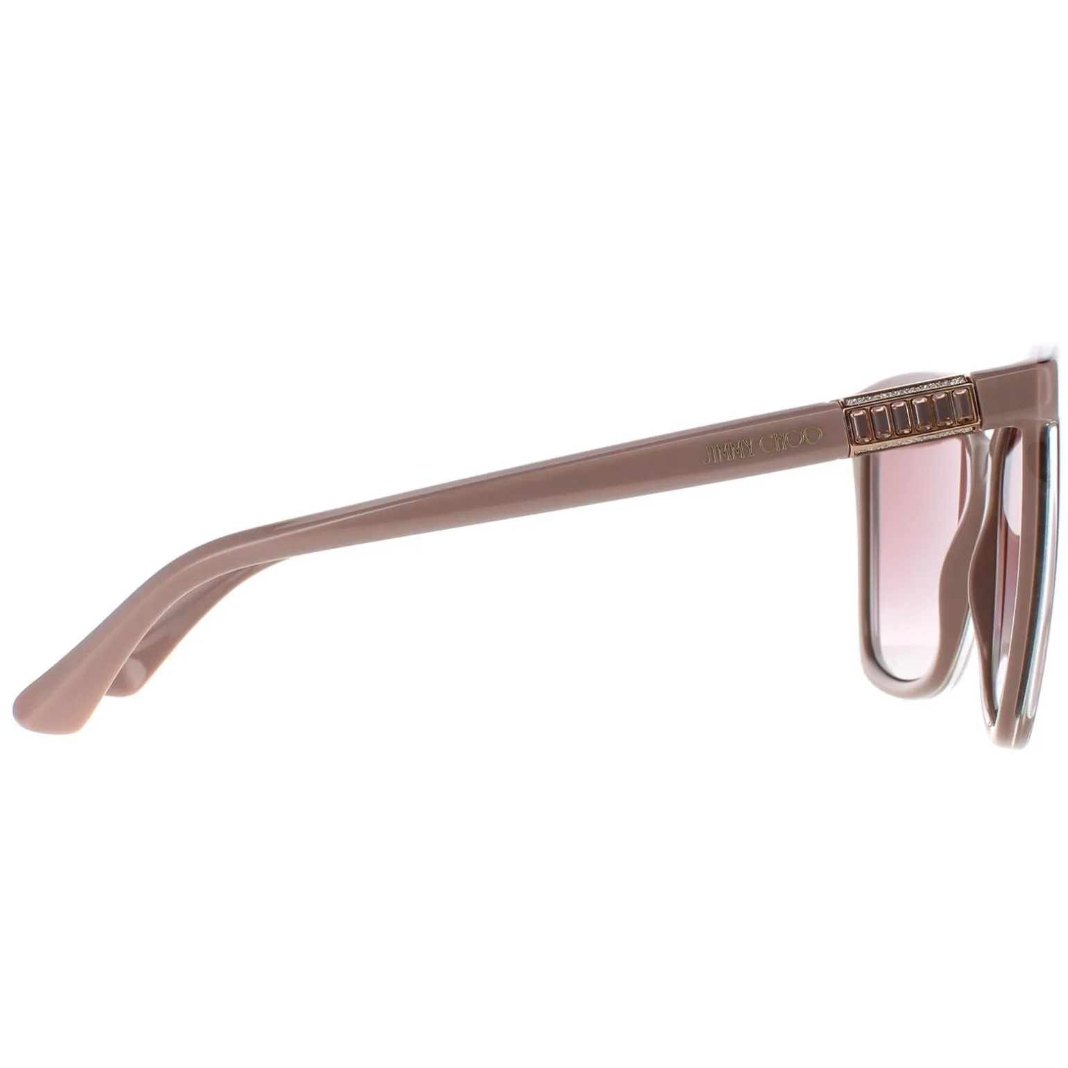 Jimmy Choo Sunglasses ALI/S FWM NQ Nude Brown Silver Mirror