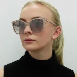 Jimmy Choo Sunglasses ALI/S FWM NQ Nude Brown Silver Mirror