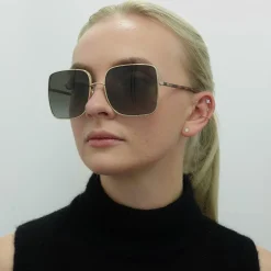 Jimmy Choo Sunglasses ALIANA/S 06J HA Gold Havana Brown Gradient