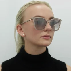 Jimmy Choo Sunglasses ALI/S FWM NQ Nude Brown Silver Mirror