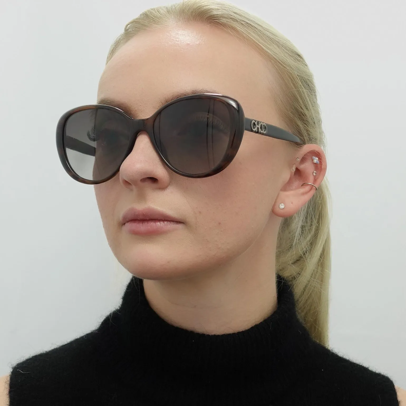 Jimmy Choo Sunglasses AMIRA/G/S 086 HA Dark Havana Brown Gradient