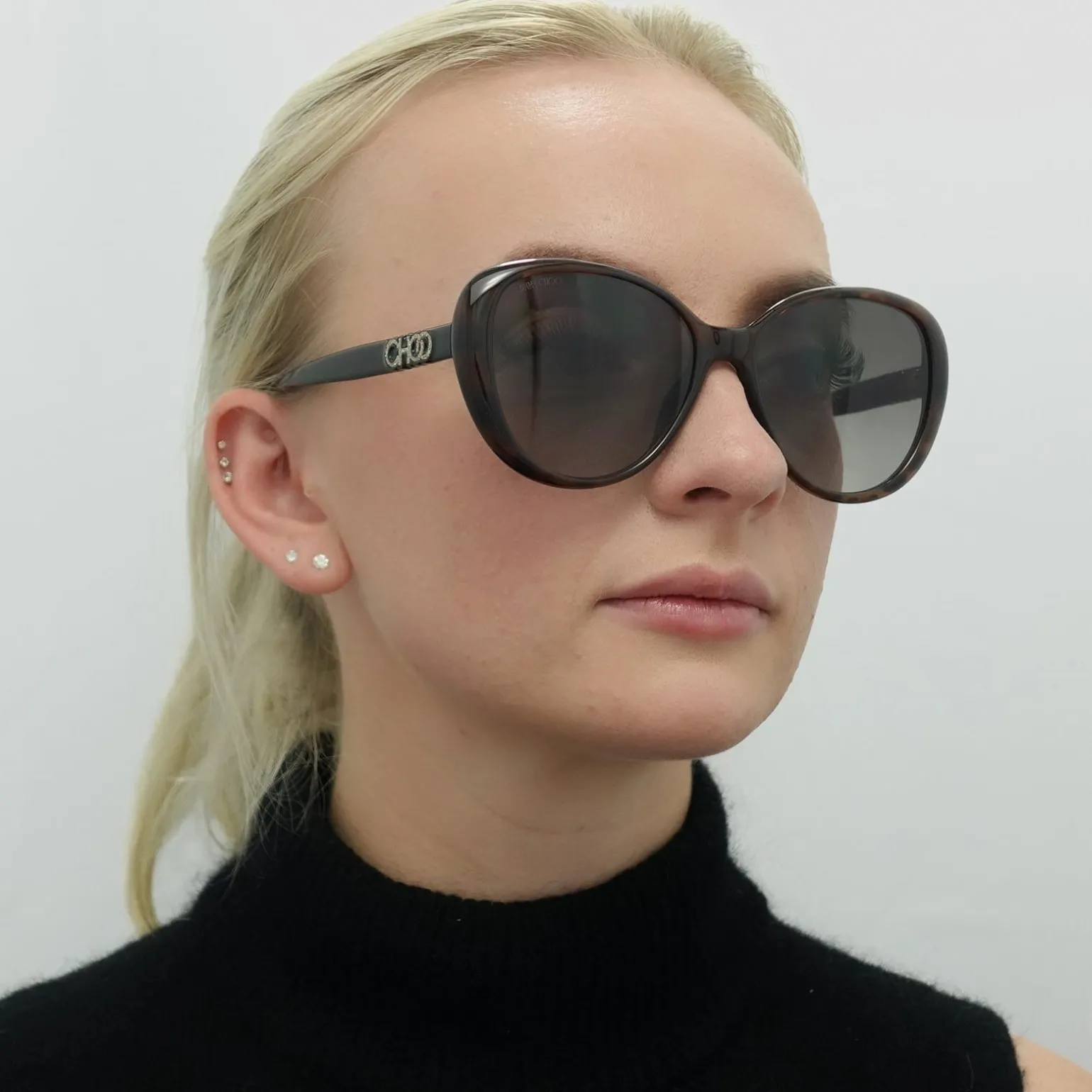 Jimmy Choo Sunglasses AMIRA/G/S 086 HA Dark Havana Brown Gradient