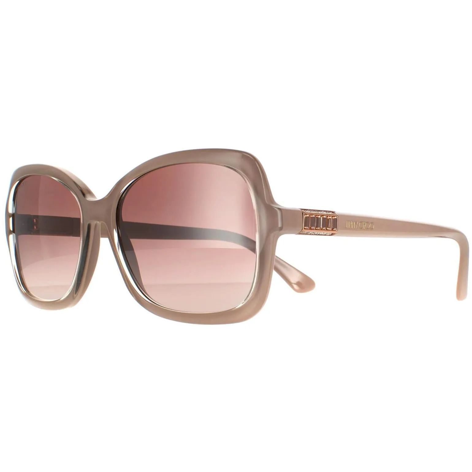 Jimmy Choo Sunglasses BETT/S FWM NQ Nude Brown Silver Mirror