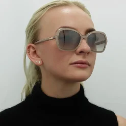 Jimmy Choo Sunglasses BETT/S FWM NQ Nude Brown Silver Mirror