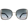 Jimmy Choo Sunglasses FRIEDA/S 2M2 90 Black and Gold Grey Gradient