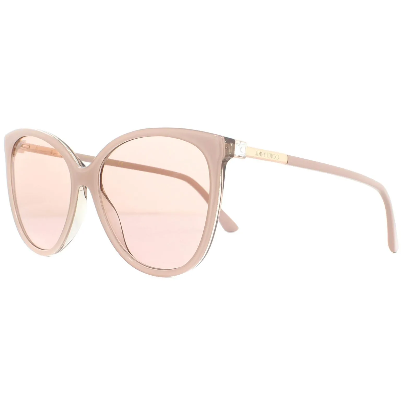 Jimmy Choo Sunglasses Lissa/S KON K1 Nude Glitter Gold Mirror