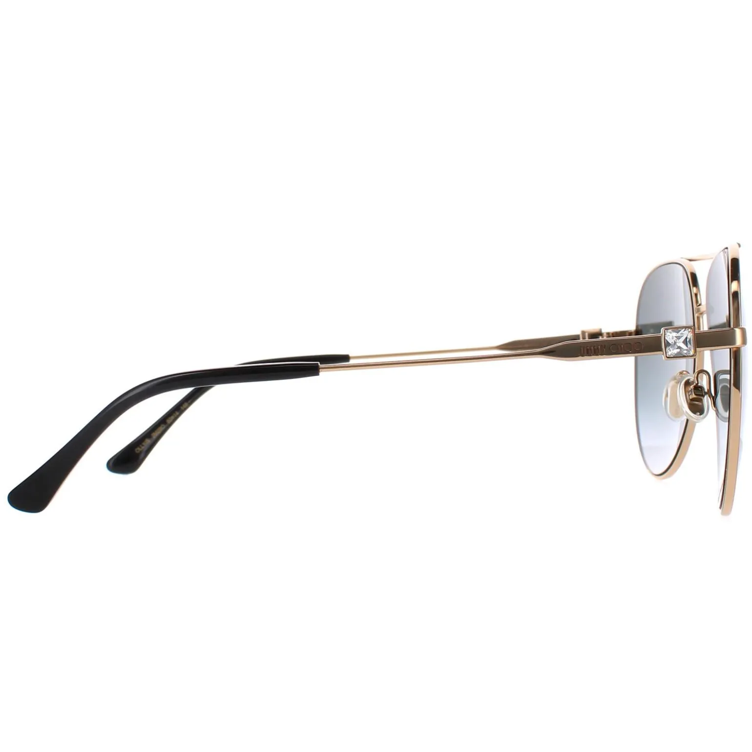 Jimmy Choo Sunglasses OLLY/S 2M2 9O Black Gold Dark Grey Gradient