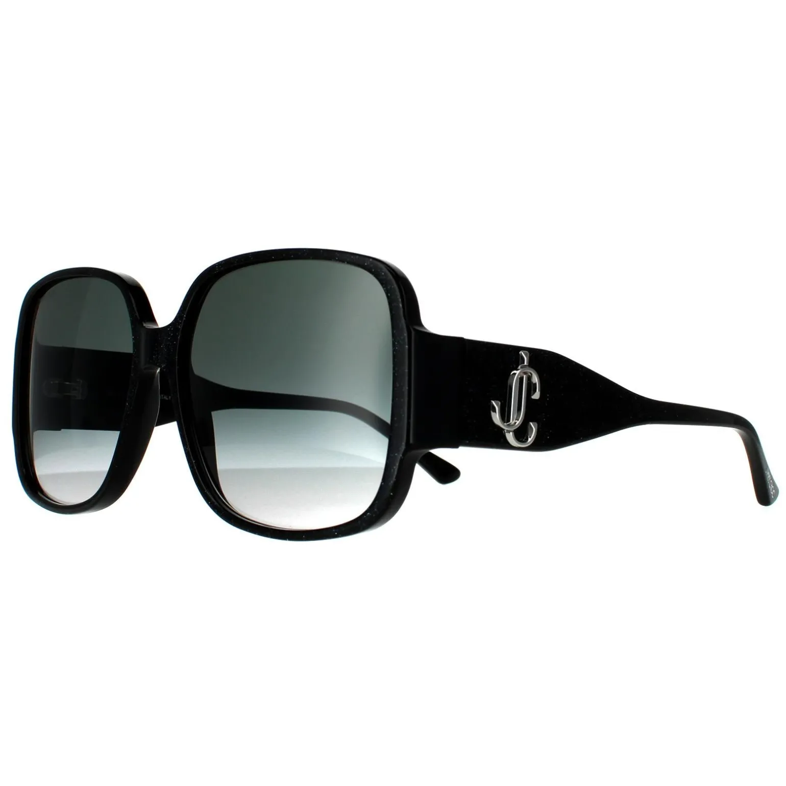 Jimmy Choo Sunglasses TARA/S DXF 9O Black Glitter Dark Grey Gradient