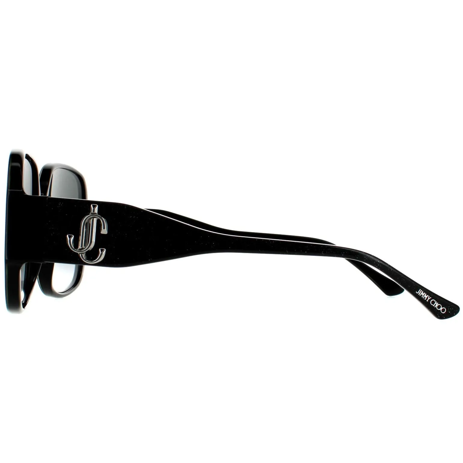 Jimmy Choo Sunglasses TARA/S DXF 9O Black Glitter Dark Grey Gradient